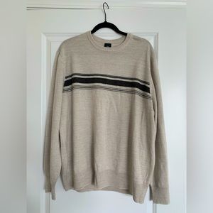 Striped, lightweight, cream sweater, size XXL